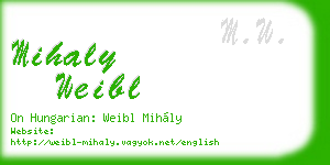mihaly weibl business card